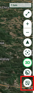 Controles del mapa en Atlas con el nuevo botón para descargar la imagen del indicador, destacado en rojo.