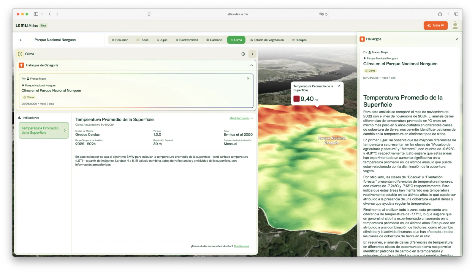 Mean Land Surface Temperature (LST)