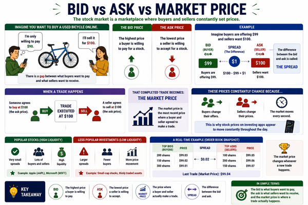 Bid vs Ask vs Market Price
