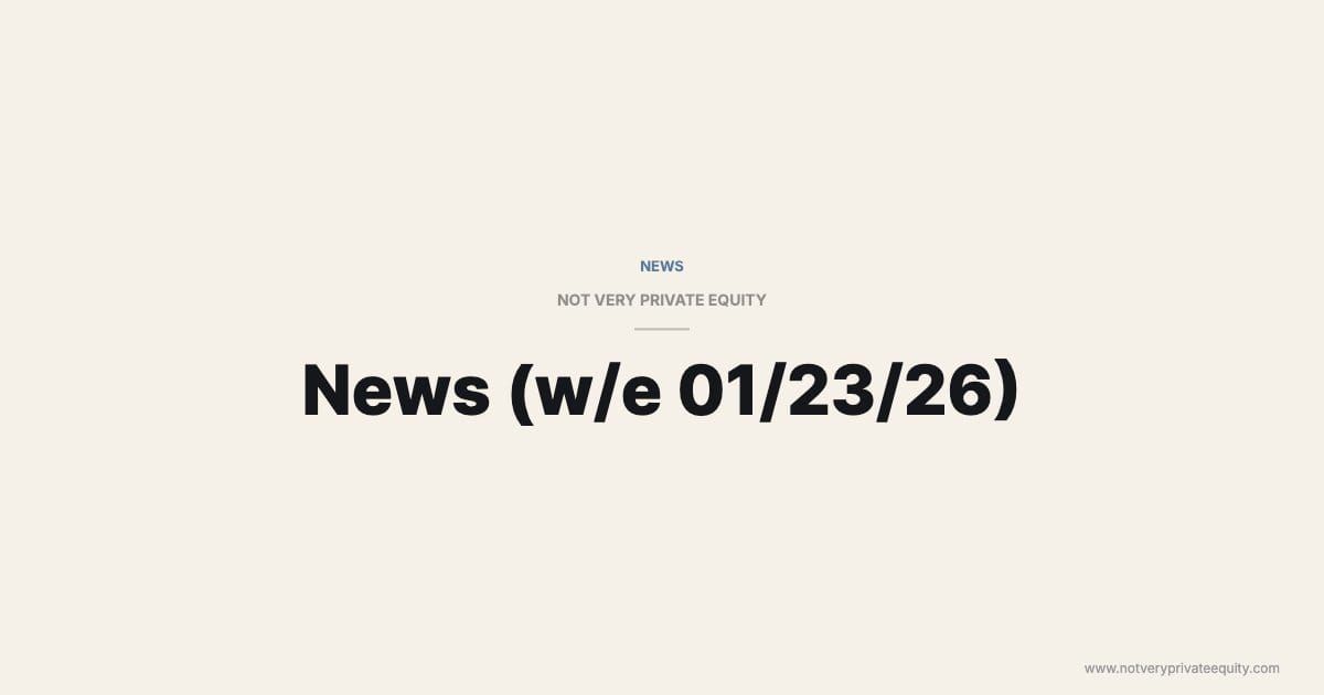 News (w/e 01/23/26)