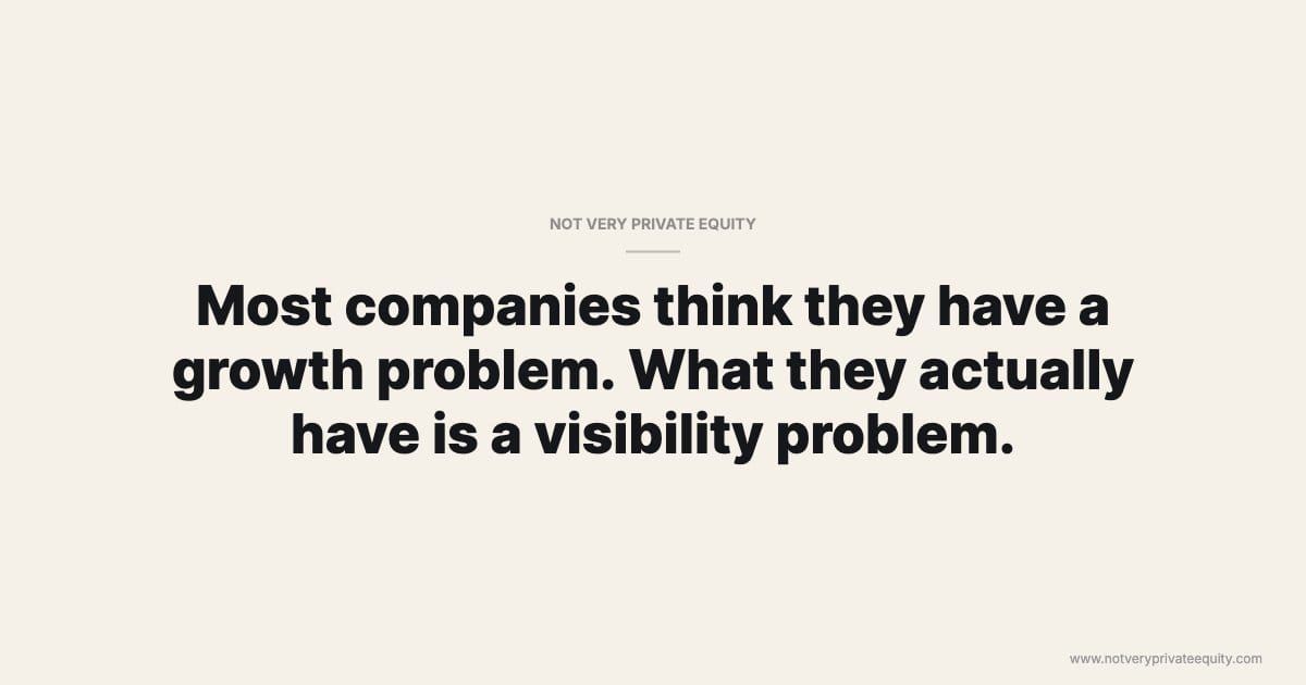 Most companies think they have a growth problem. What they actually have is a visibility problem.