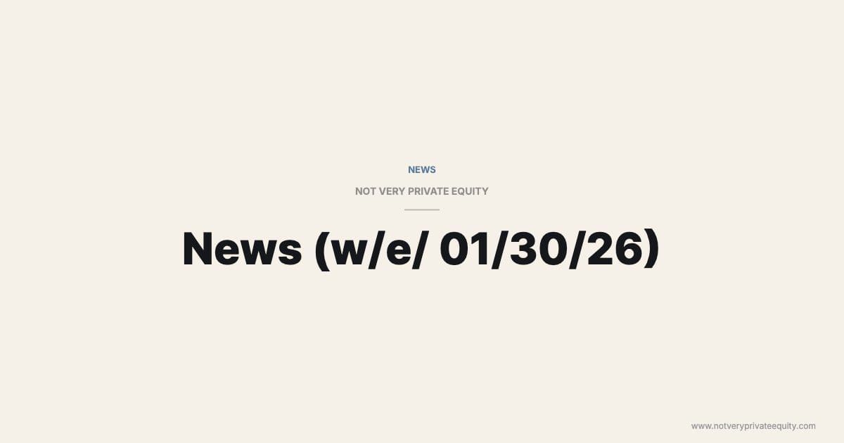 News (w/e/ 01/30/26)