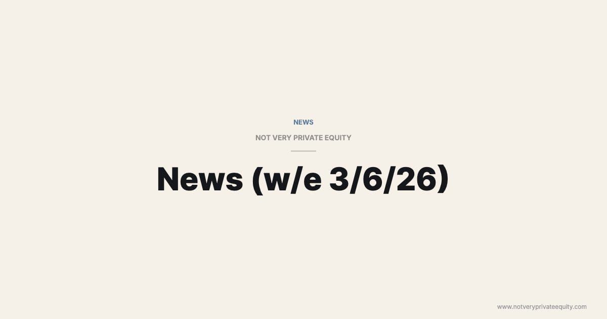 News (w/e 3/6/26)