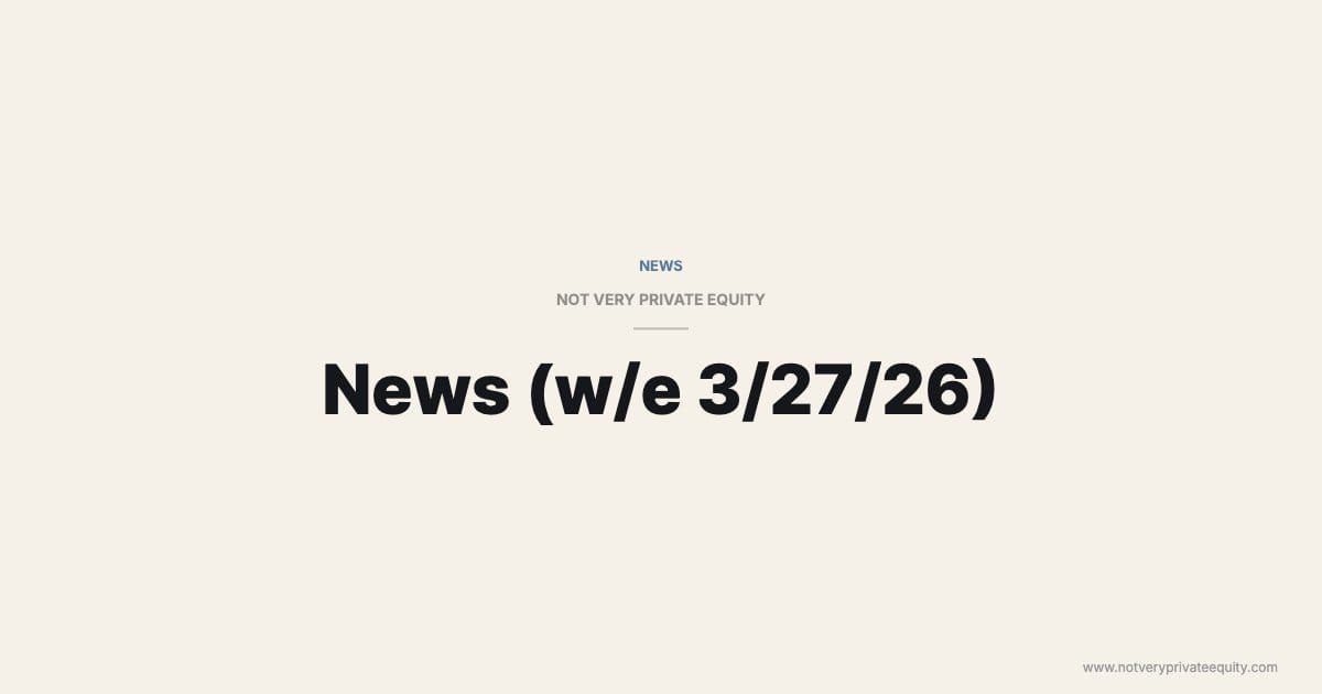 News (w/e 3/27/26)