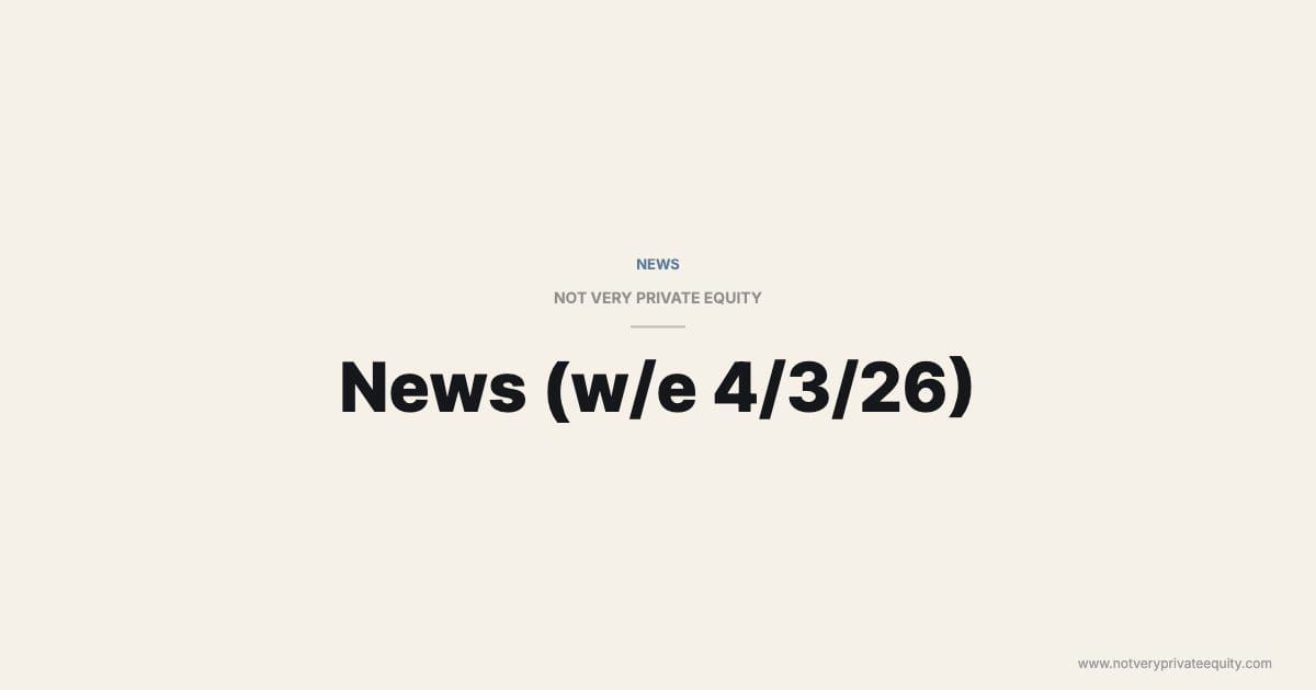 News (w/e 4/3/26)