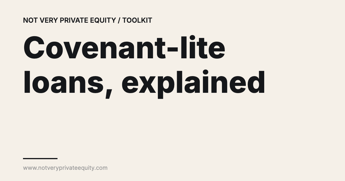 Covenant-lite loans, explained