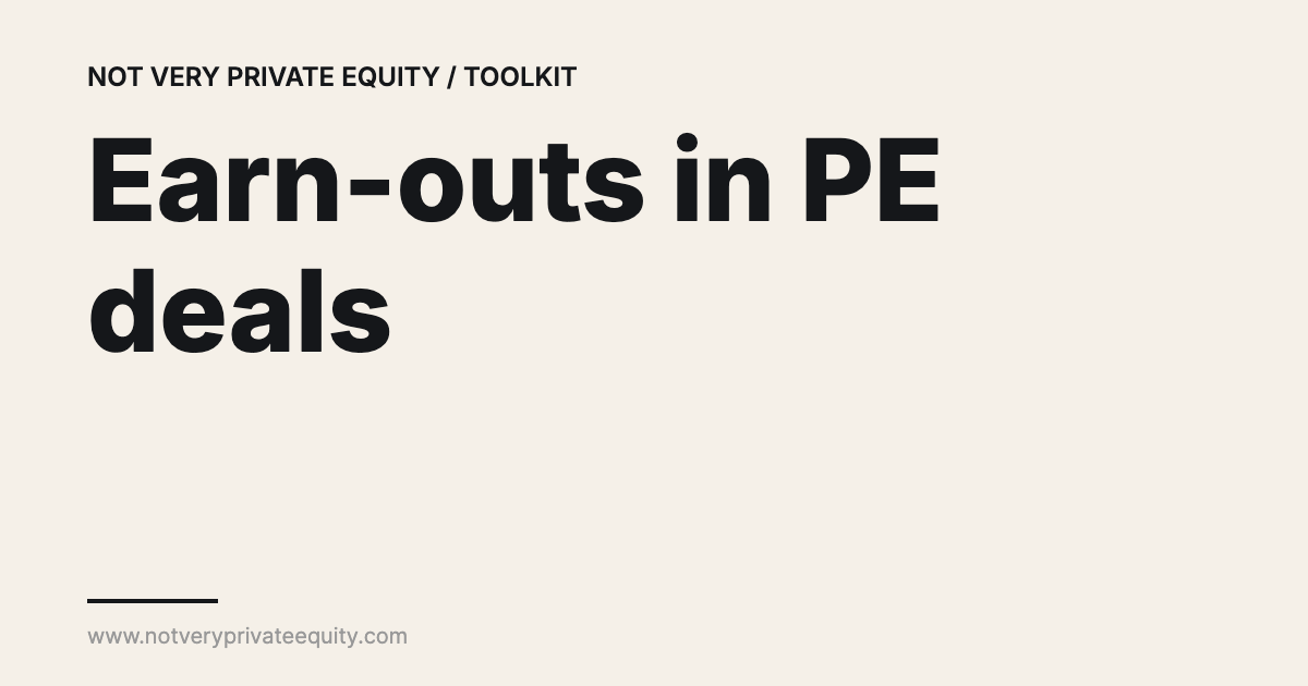 Earn-outs in PE deals