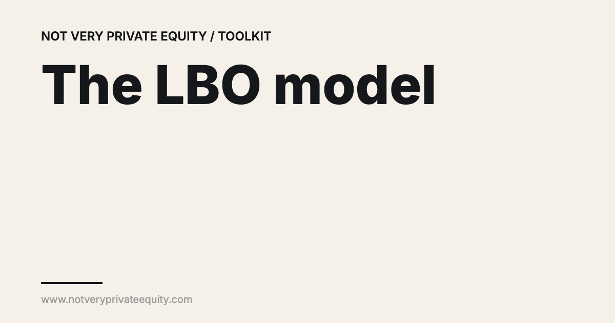 The LBO model