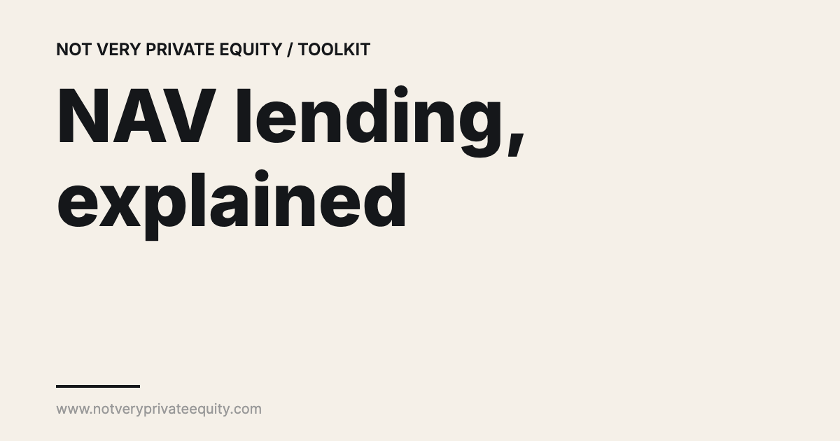 NAV lending, explained