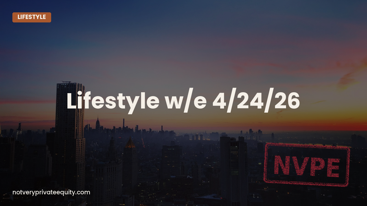 Lifestyle (w/e 4/24/26)
