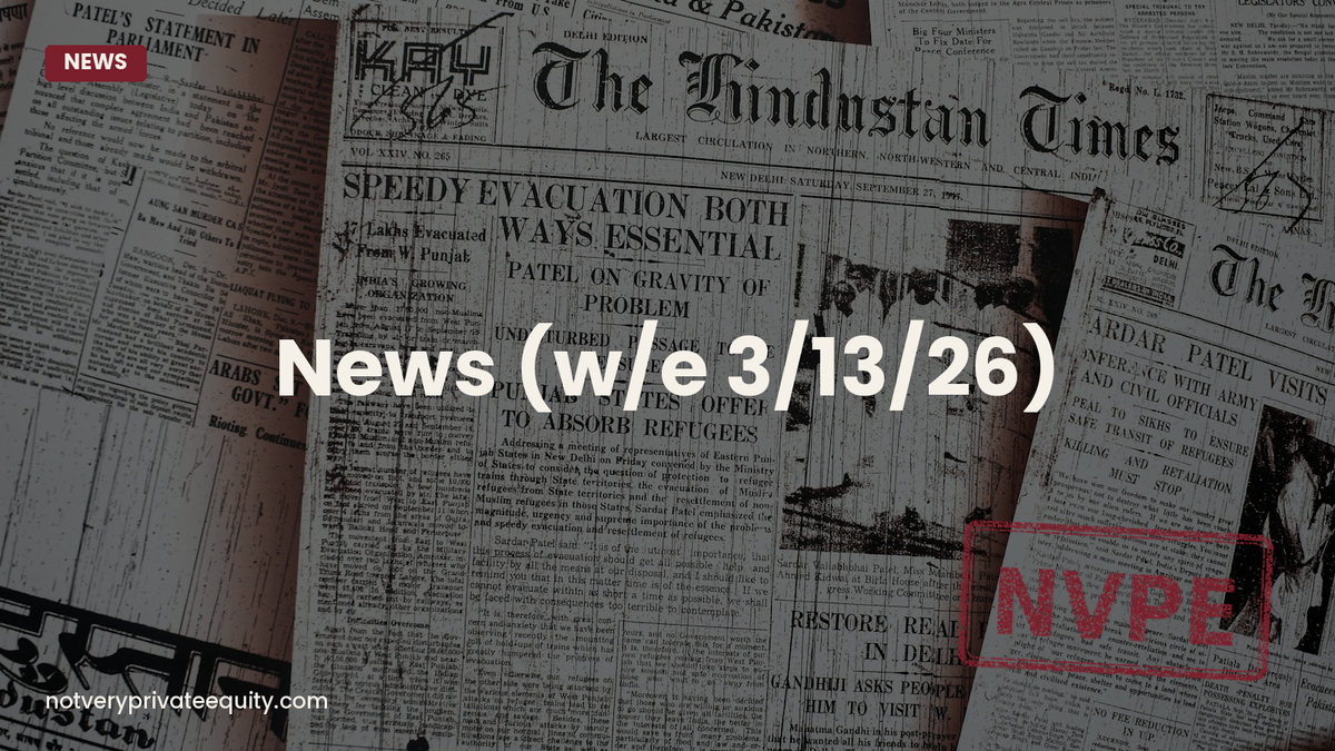 News (w/e 3/13/26)