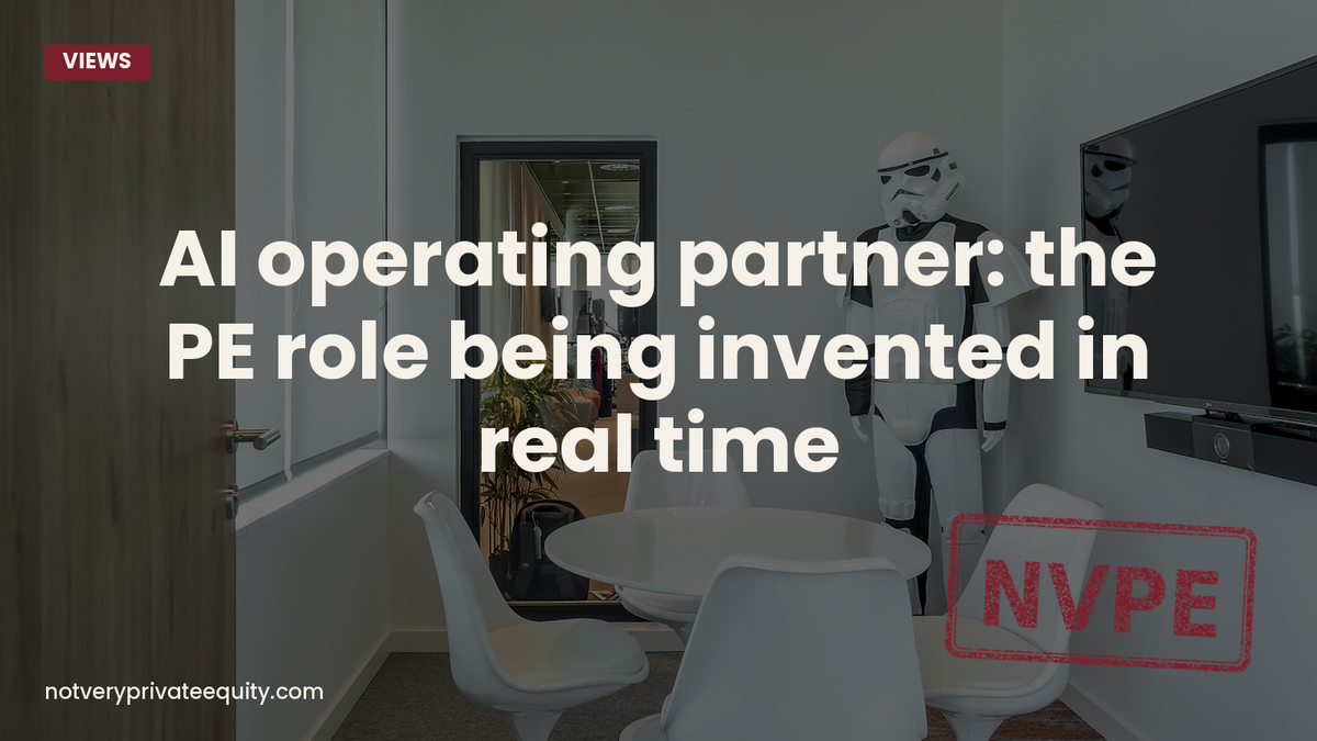 AI operating partner: the PE role being invented in real time