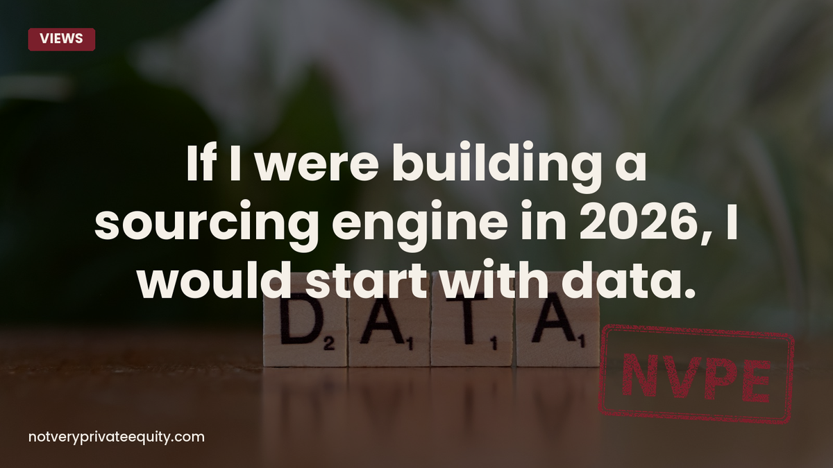 If I were building a sourcing engine in 2026, I would start with data.