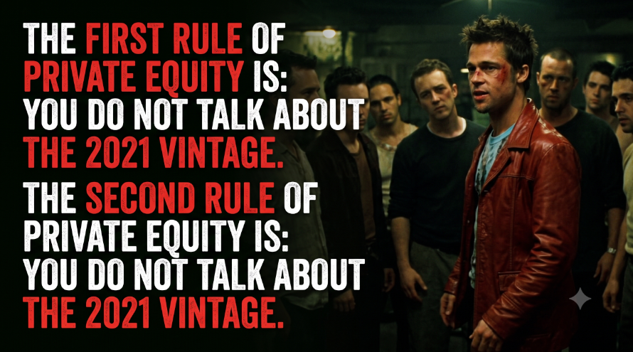 The first rule of private equity is that nobody mentions the 2021 vintage.