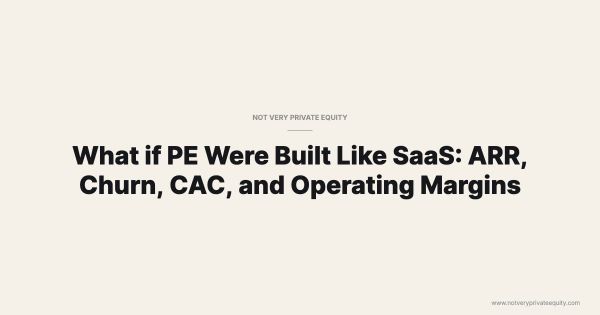 What if PE Were Built Like SaaS: ARR, Churn, CAC, and Operating Margins