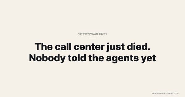 The call center just died. Nobody told the agents yet