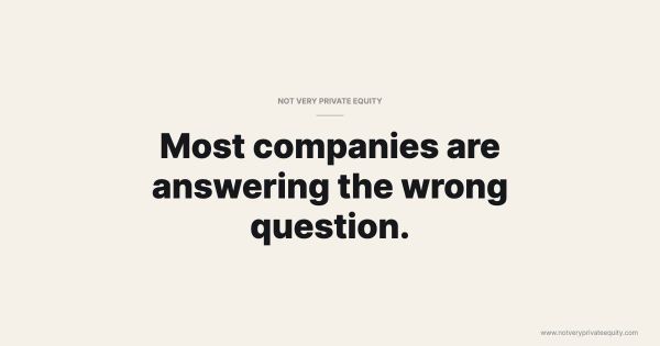 Most companies are answering the wrong question.