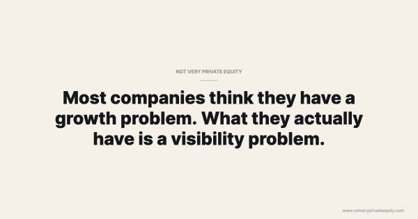 Most companies think they have a growth problem. What they actually have is a visibility problem.