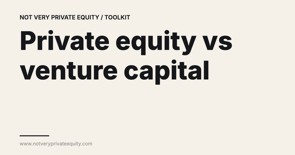 Private equity vs venture capital