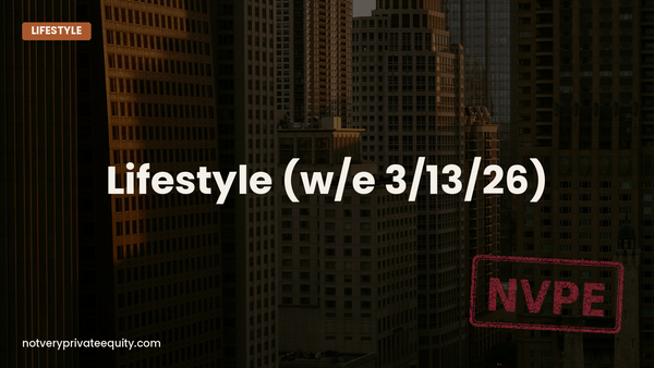Lifestyle (w/e 3/13/26)