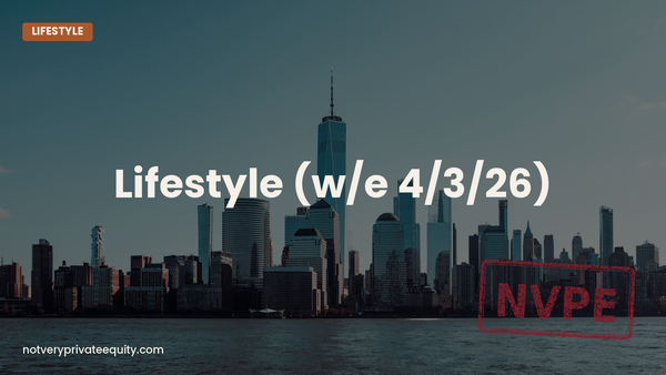Lifestyle (w/e 4/3/26)
