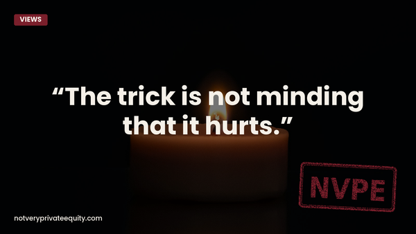 “The trick is not minding that it hurts.”