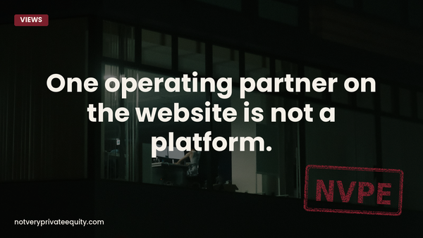 One operating partner on the website is not a platform.