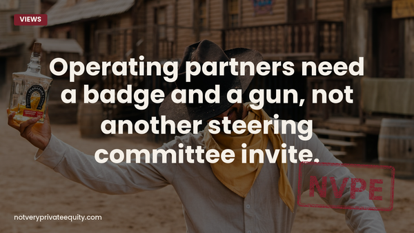 Operating partners need a badge and a gun, not another steering committee invite.