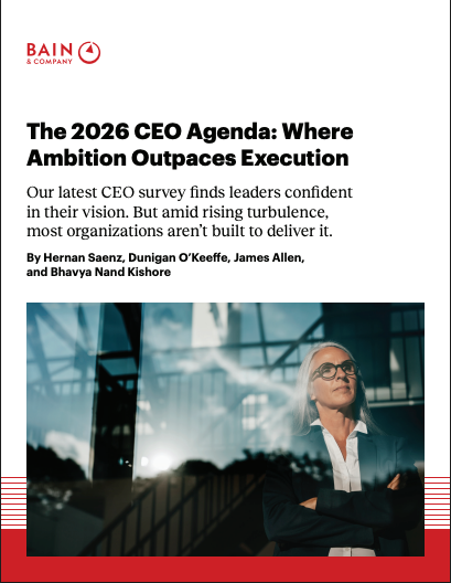Bain’s 2026 CEO Agenda is basically a 16 page diagnosis of corporate self-deception.