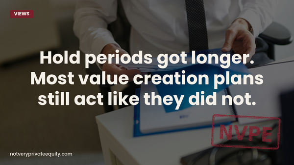 Hold periods got longer. Most value creation plans still act like they did not.