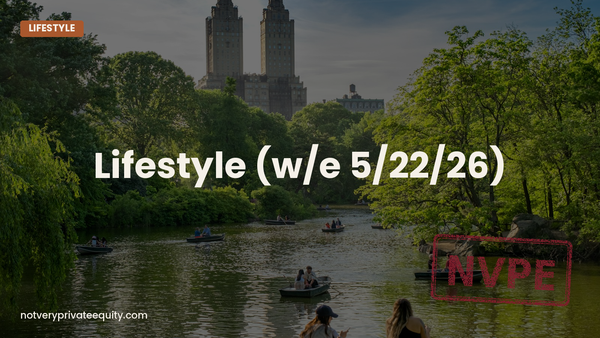 Lifestyle (w/e 5/22/26)