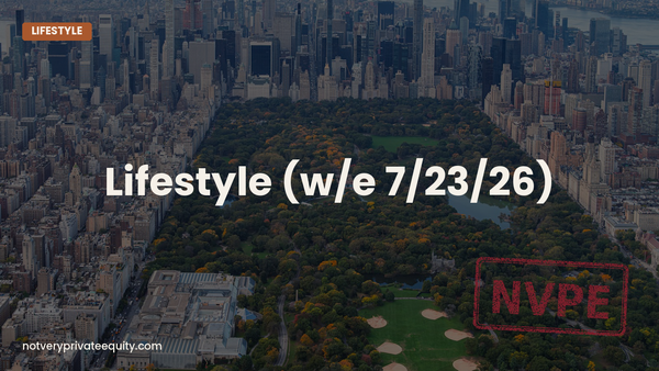 Lifestyle (w/e 7/23/26)