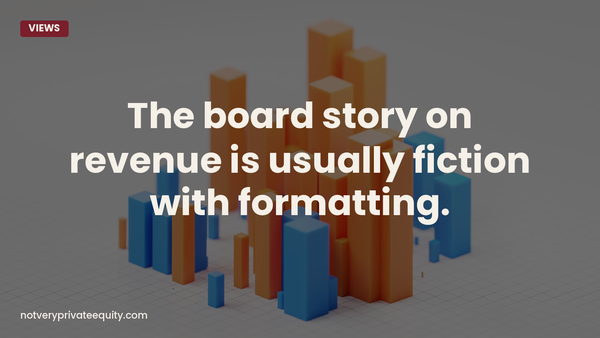 The board story on revenue is usually fiction with formatting.
