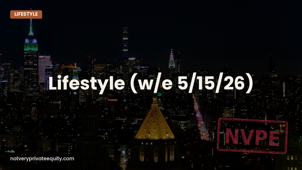 Lifestyle (w/e 5/15/26)