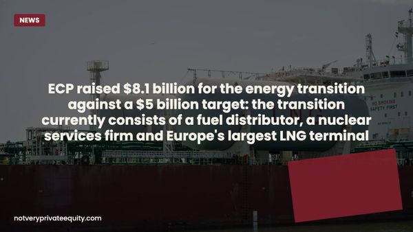 ECP raised $8.1 billion for the energy transition against a $5 billion target: the transition currently...