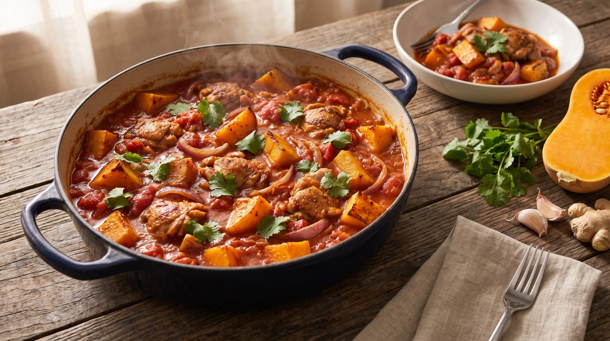 Roasted Butternut Squash and Chicken Curry