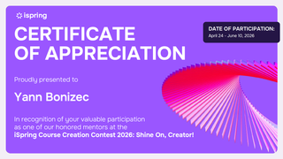 Mentoring au iSpring Course Creation Contest 2026