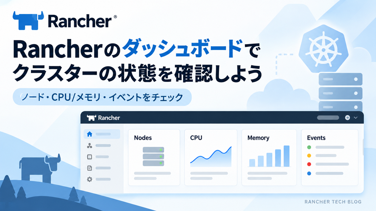 Rancherのダッシュボードでクラスターの状態を確認しよう