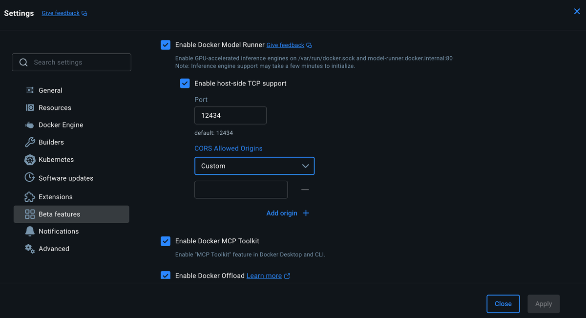 How to Handle CORS Settings in Docker Model Runner