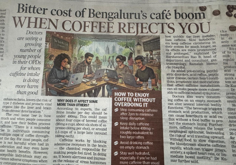 Bengaluru's Coffee Culture: When Your Daily Brew Starts Brewing Health Problems