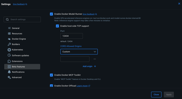 How to Handle CORS Settings in Docker Model Runner