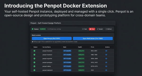 Introducing the Penpot Docker Extension: One-Click Deployment for Self-Hosted Design