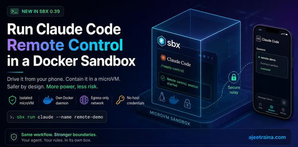 Claude Code Remote Control Now Works Inside Docker Sandboxes