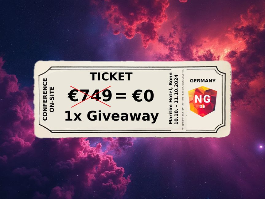 1x ON-SITE NG-DE CONFERENCE TICKET GIVEAWAY