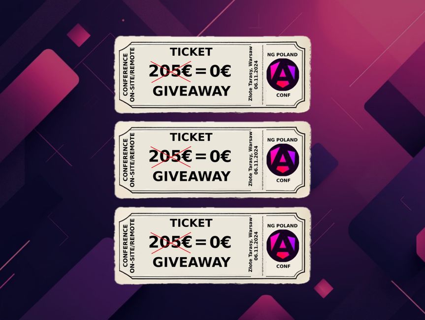 [NG-POLAND] CONFERENCE TICKETS GIVEAWAY 3x (remote/on-site)