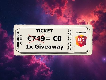 Image of: 1x ON-SITE NG-DE CONFERENCE TICKET GIVEAWAY