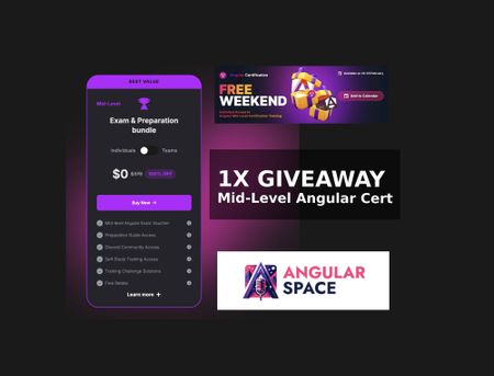 Image of: FREE WEEKEND & Angular Certificate GIVEAWAY