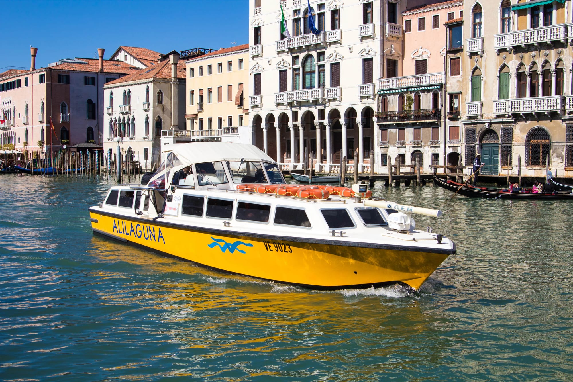 Alilaguna Water Bus Going Down The Grand Canal