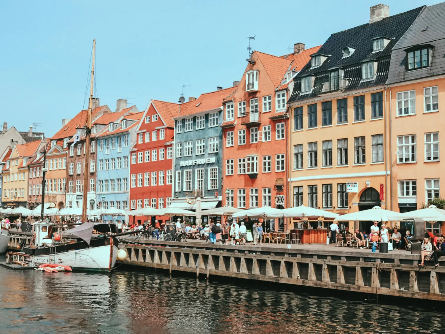 The Nyhavn waterfront in Copenhagen.