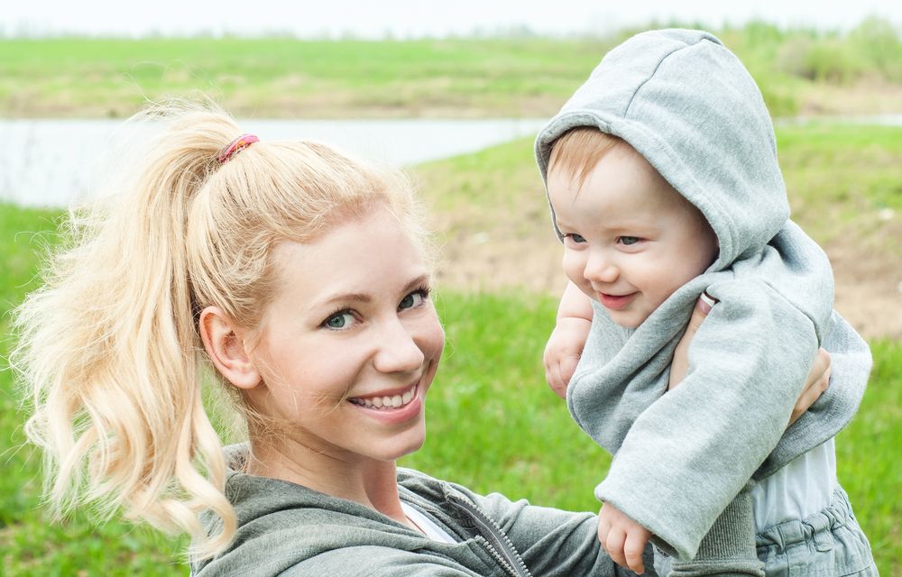 Young Woman With Baby